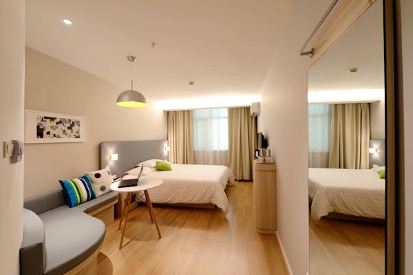 Comfortable bedroom with premium linens